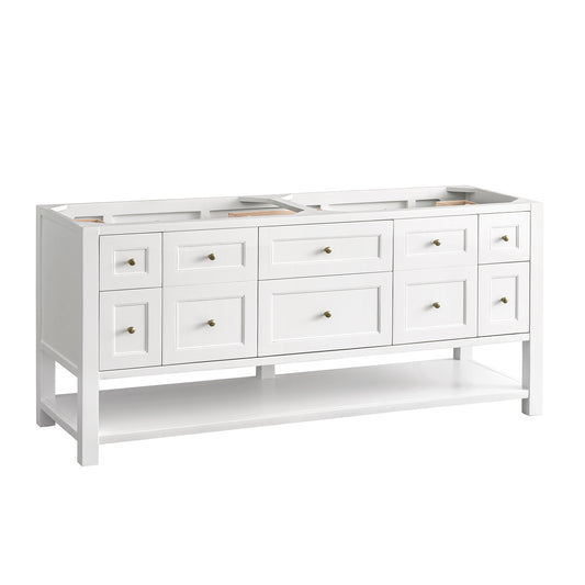James Martin Vanities Breckenridge 72" Bright White Double Vanity Base Only