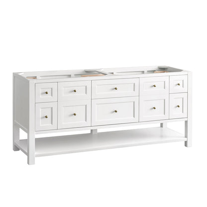 James Martin Vanities Breckenridge 72" Bright White Double Vanity