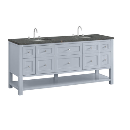 James Martin Vanities Breckenridge 72" Serenity Blue Double Vanity With 3cm Parisien Bleu Top