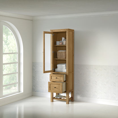 James Martin Vanities Breckenridge Light Natural Oak Linen Cabinet