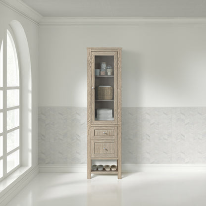 James Martin Vanities Breckenridge Whitewashed Oak Linen Cabinet