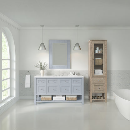 James Martin Vanities Breckenridge Whitewashed Oak Linen Cabinet