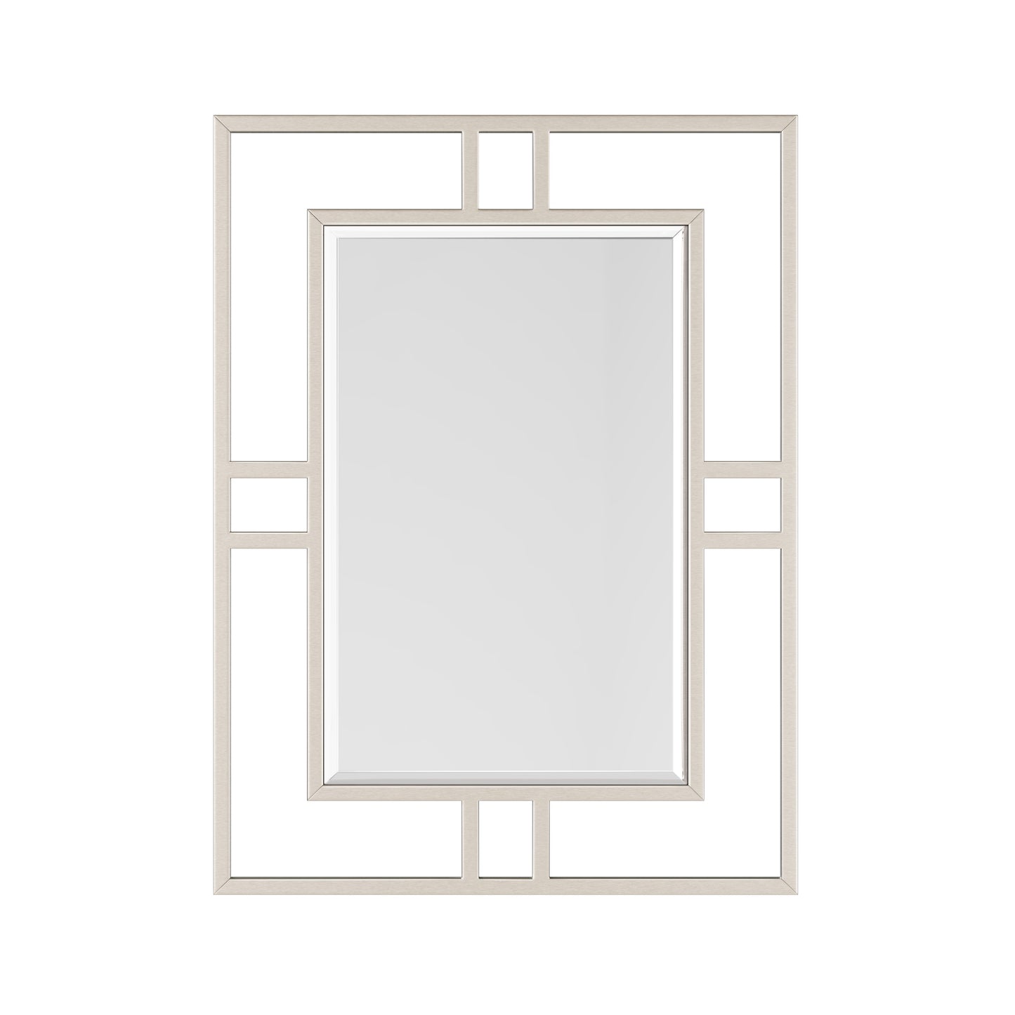 James Martin Vanities Brenlyn 30" x 40" Brushed Nickel Framed Wall Mount Bathroom Vanity Mirror