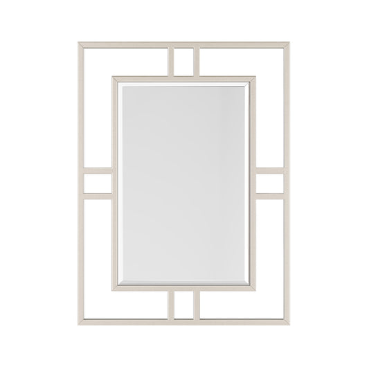 James Martin Vanities Brenlyn 30" x 40" Brushed Nickel Framed Wall Mount Bathroom Vanity Mirror