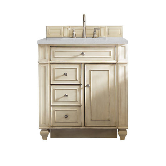 James Martin Vanities Bristol 30" Vintage Vanilla Single Vanity With 3cm Eternal Serena Quartz Top