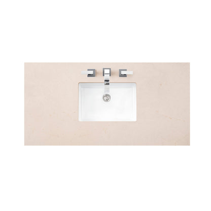 James Martin Vanities Bristol 48" Bright White Single Vanity With 3cm Eternal Marfil Quartz Top