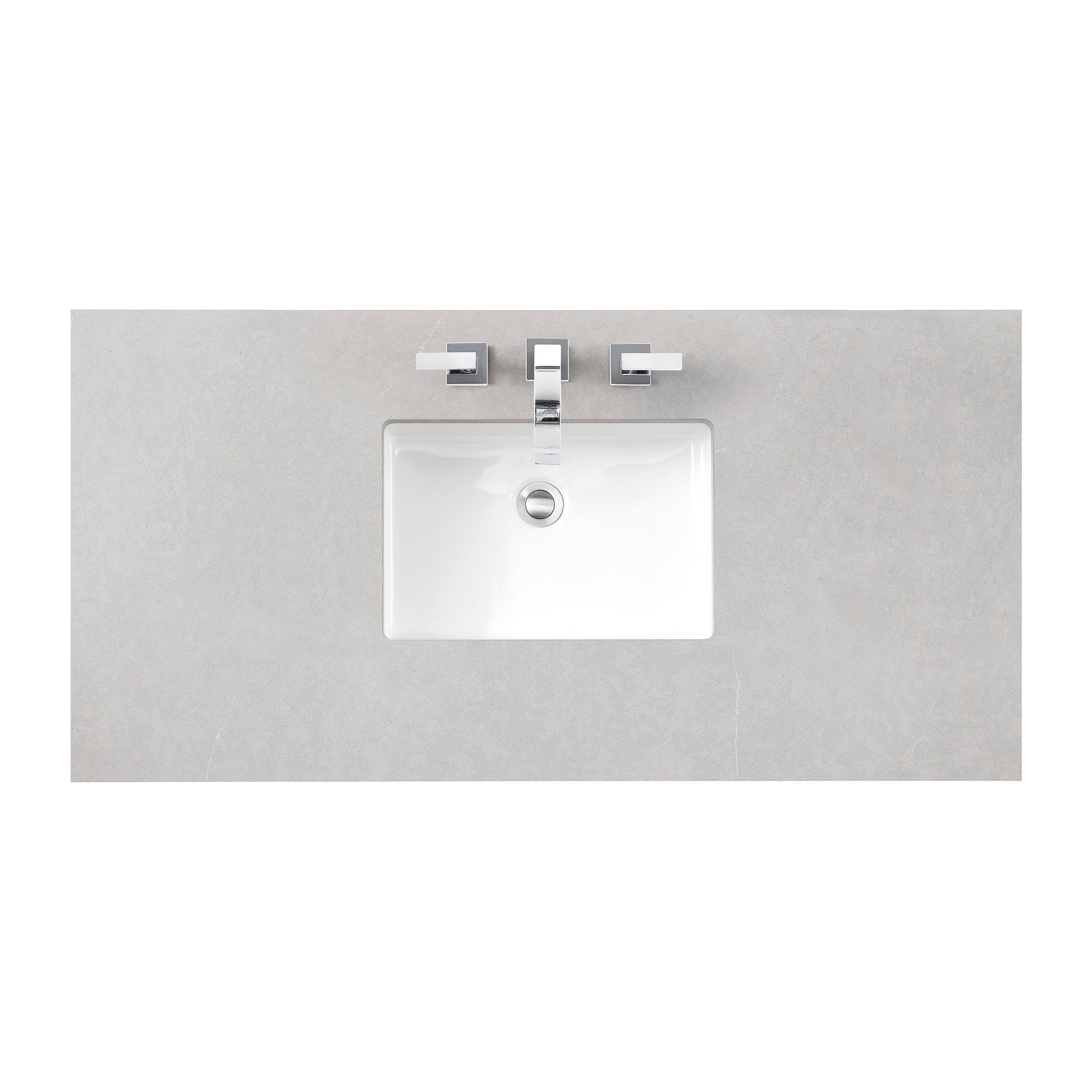 James Martin Vanities Bristol 48" Bright White Single Vanity With 3cm Eternal Serena Quartz Top