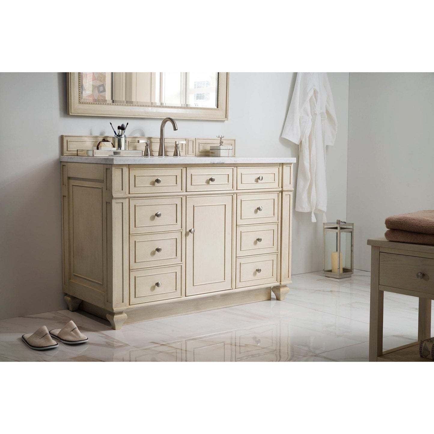 James Martin Vanities Bristol 48" Vintage Vanilla Single Vanity With 3cm Arctic Fall Solid Surface Top