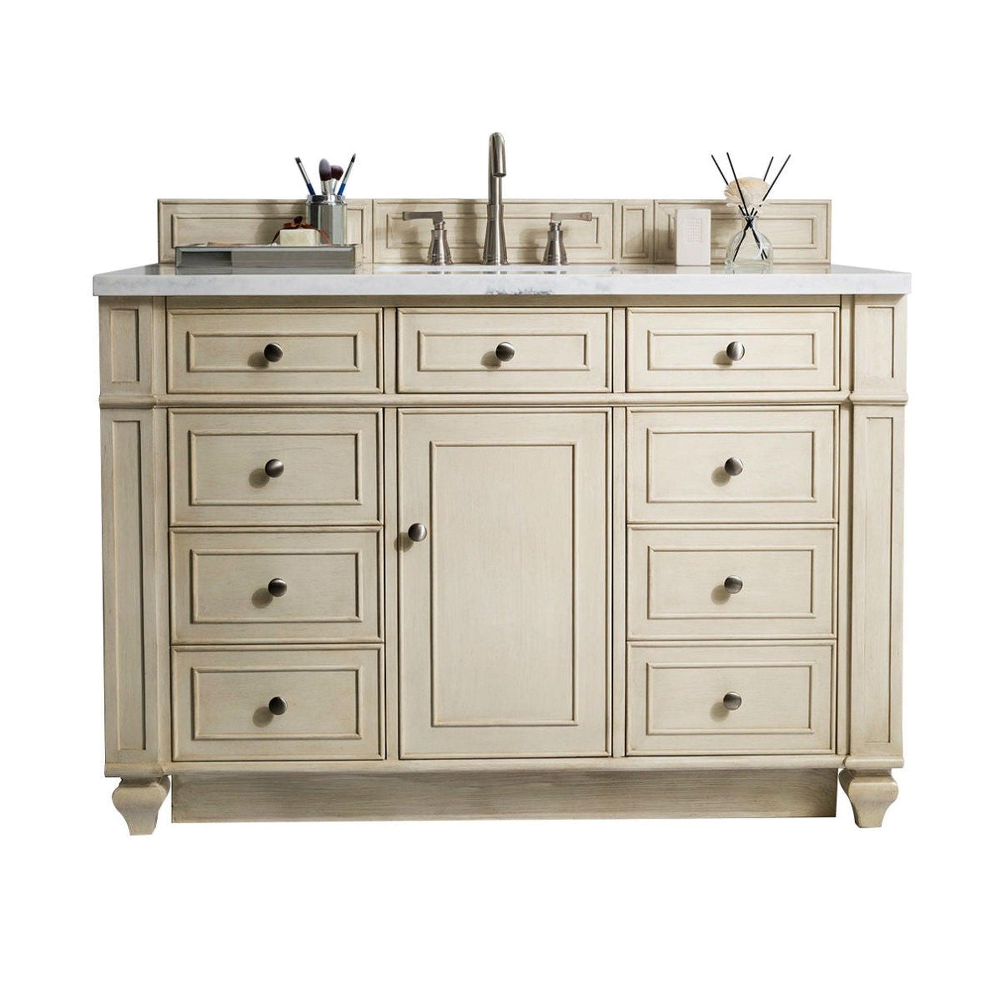 James Martin Vanities Bristol 48" Vintage Vanilla Single Vanity With 3cm Arctic Fall Solid Surface Top