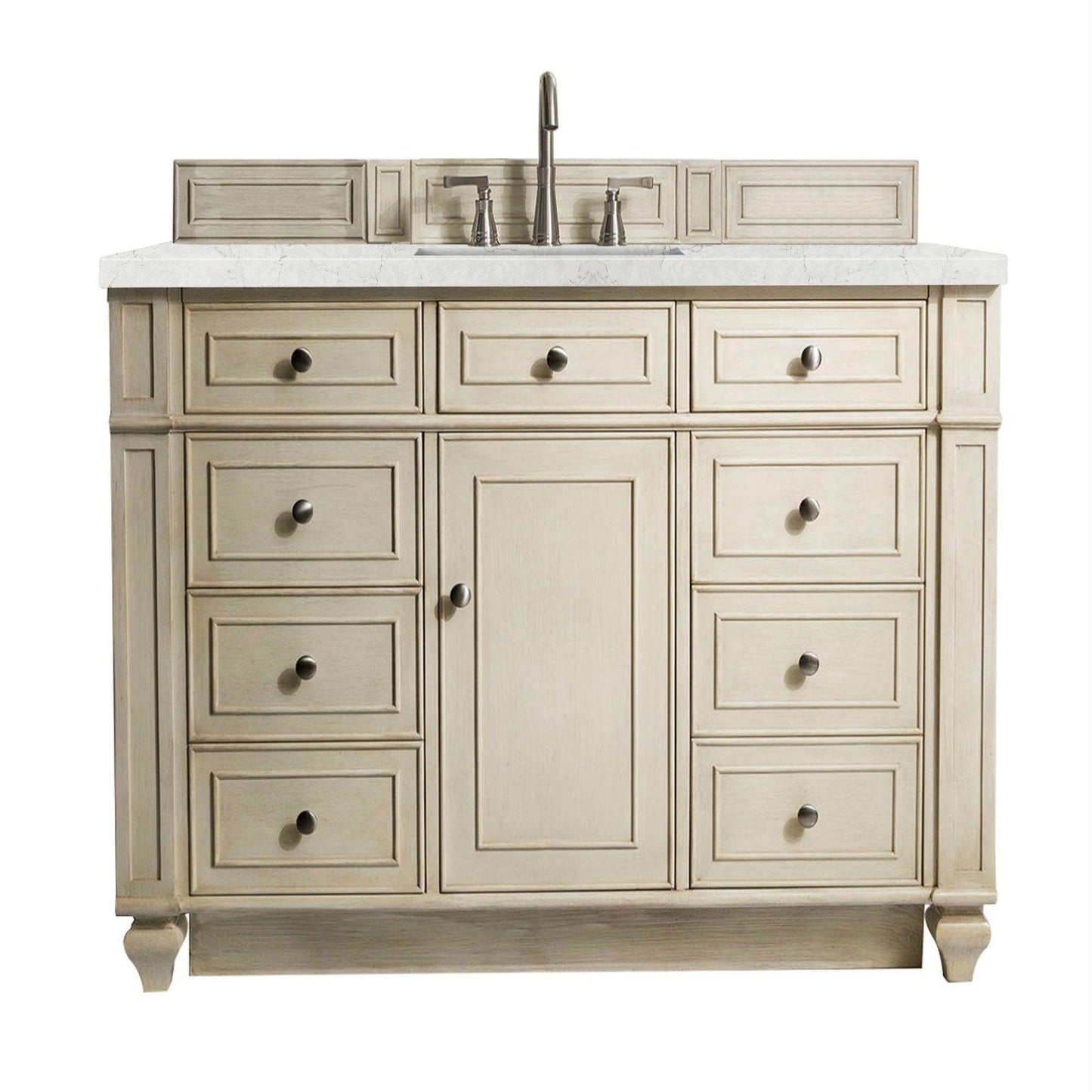 James Martin Vanities Bristol 48" Vintage Vanilla Single Vanity With 3cm Eternal Jasmine Pearl Quartz Top