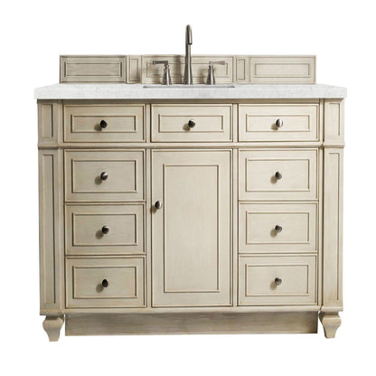 James Martin Vanities Bristol 48" Vintage Vanilla Single Vanity With 3cm Eternal Jasmine Pearl Quartz Top