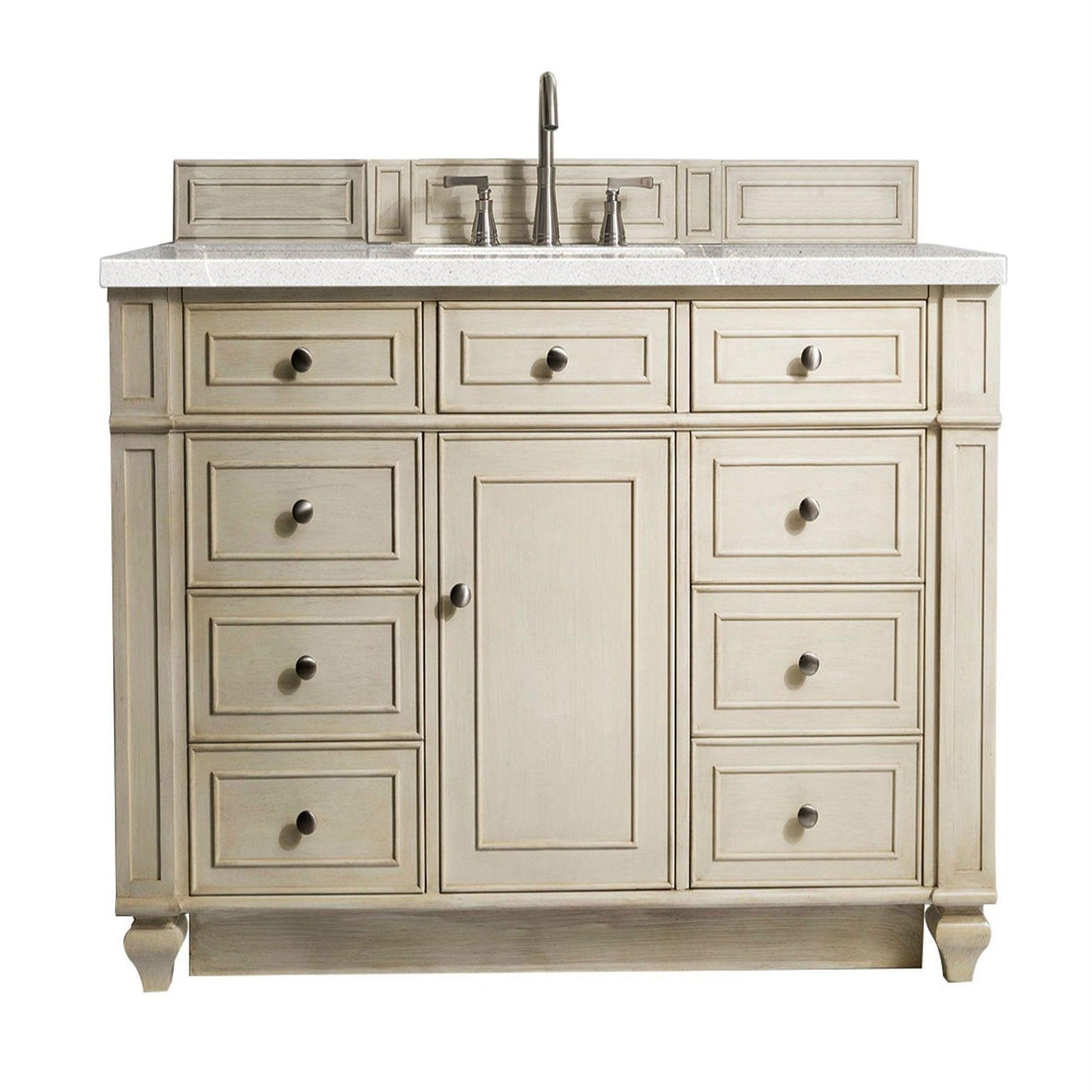 James Martin Vanities Bristol 48" Vintage Vanilla Single Vanity With 3cm Eternal Serena Quartz Top