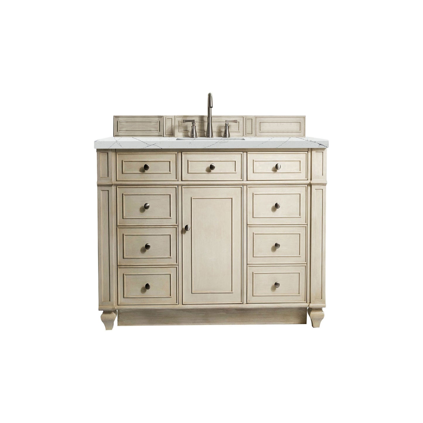 James Martin Vanities Bristol 48" Vintage Vanilla Single Vanity With 3cm Ethereal Noctis Quartz Top