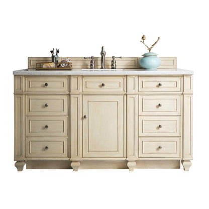 James Martin Vanities Bristol 60" Vintage Vanilla Single Vanity With 3cm Arctic Fall Solid Surface Top