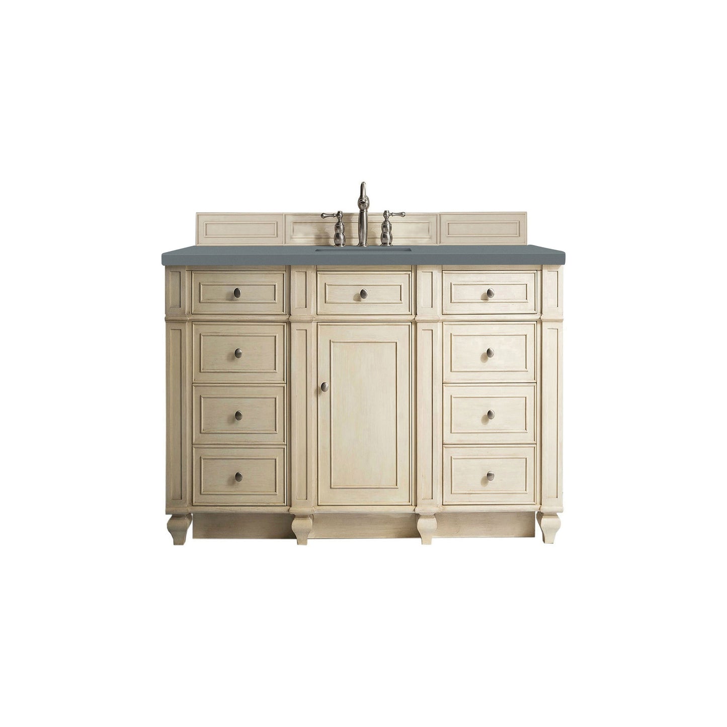 James Martin Vanities Bristol 60" Vintage Vanilla Single Vanity With 3cm Cala Blue Quartz Top