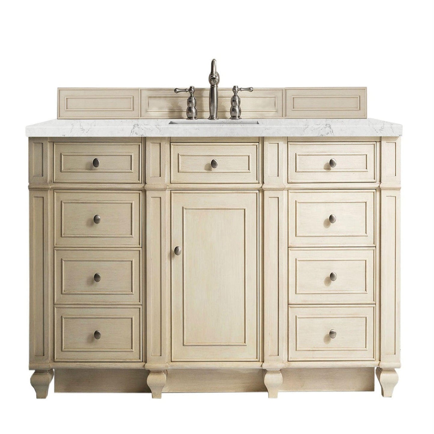 James Martin Vanities Bristol 60" Vintage Vanilla Single Vanity With 3cm Eternal Jasmine Pearl Quartz Top