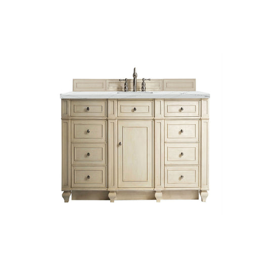 James Martin Vanities Bristol 60" Vintage Vanilla Single Vanity With 3cm Ethereal Noctis Quartz Top