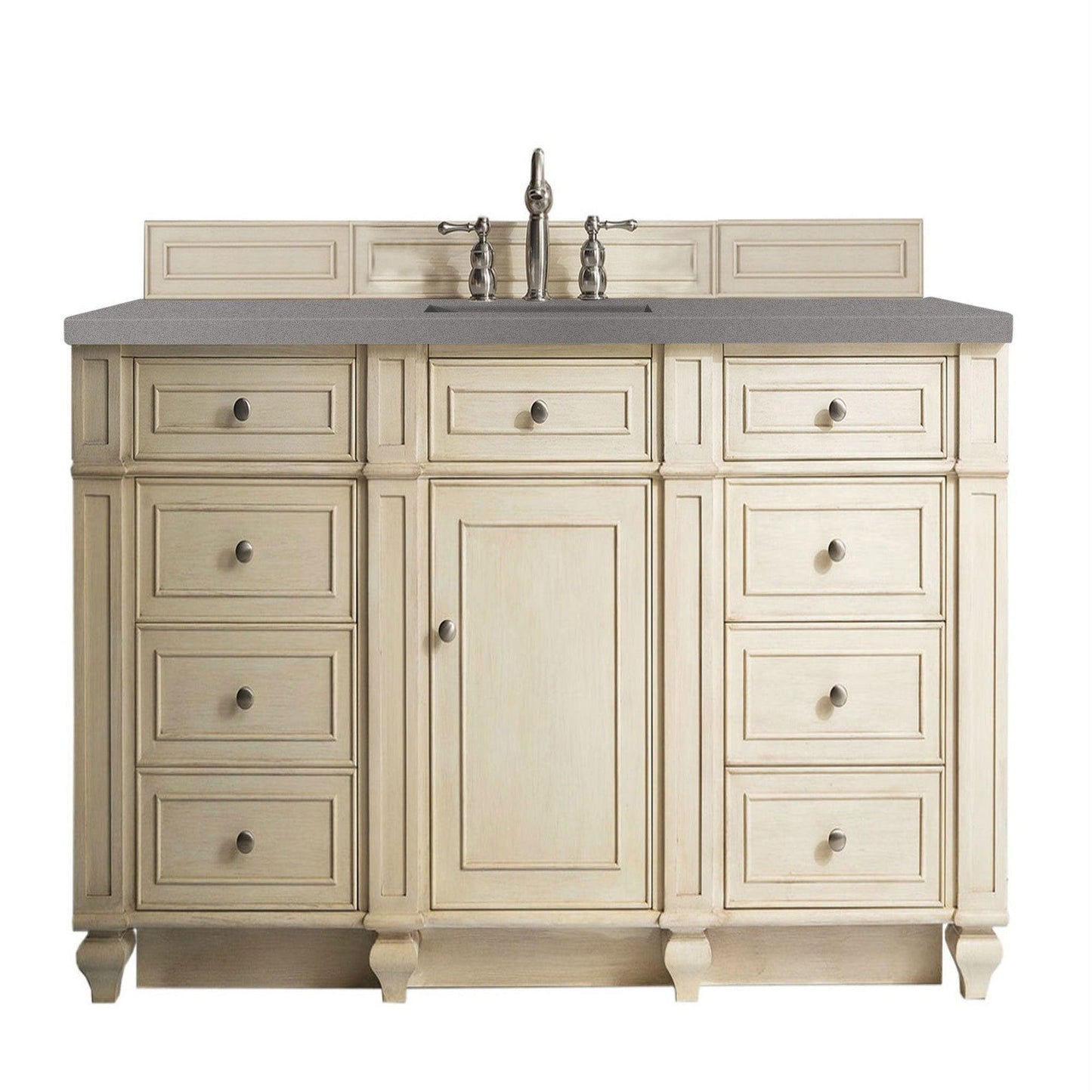 James Martin Vanities Bristol 60" Vintage Vanilla Single Vanity With 3cm Grey Expo Quartz Top