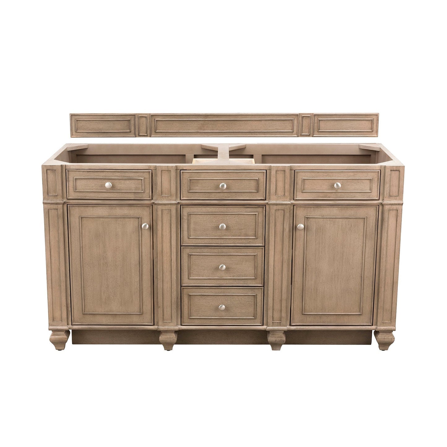 James Martin Vanities Bristol 60" Whitewashed Walnut Double Vanity