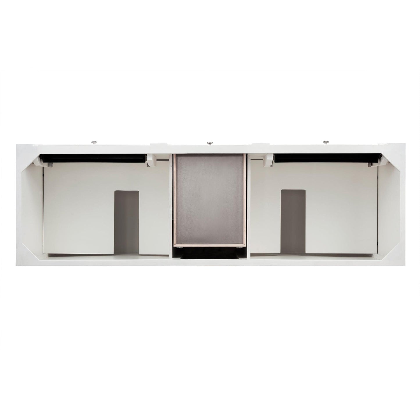 James Martin Vanities Bristol 72" Bright White Double Vanity With 3 cm Eternal Jasmine Pearl Silestone Top and FreePower Wireless Charger