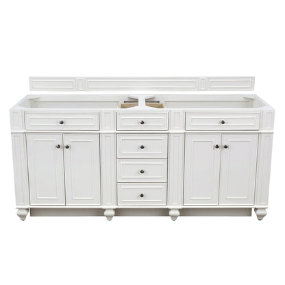 James Martin Vanities Bristol 72" Bright White Double Vanity