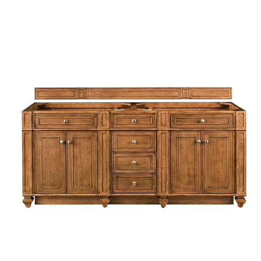 James Martin Vanities Bristol 72" Saddle Brown Double Vanity