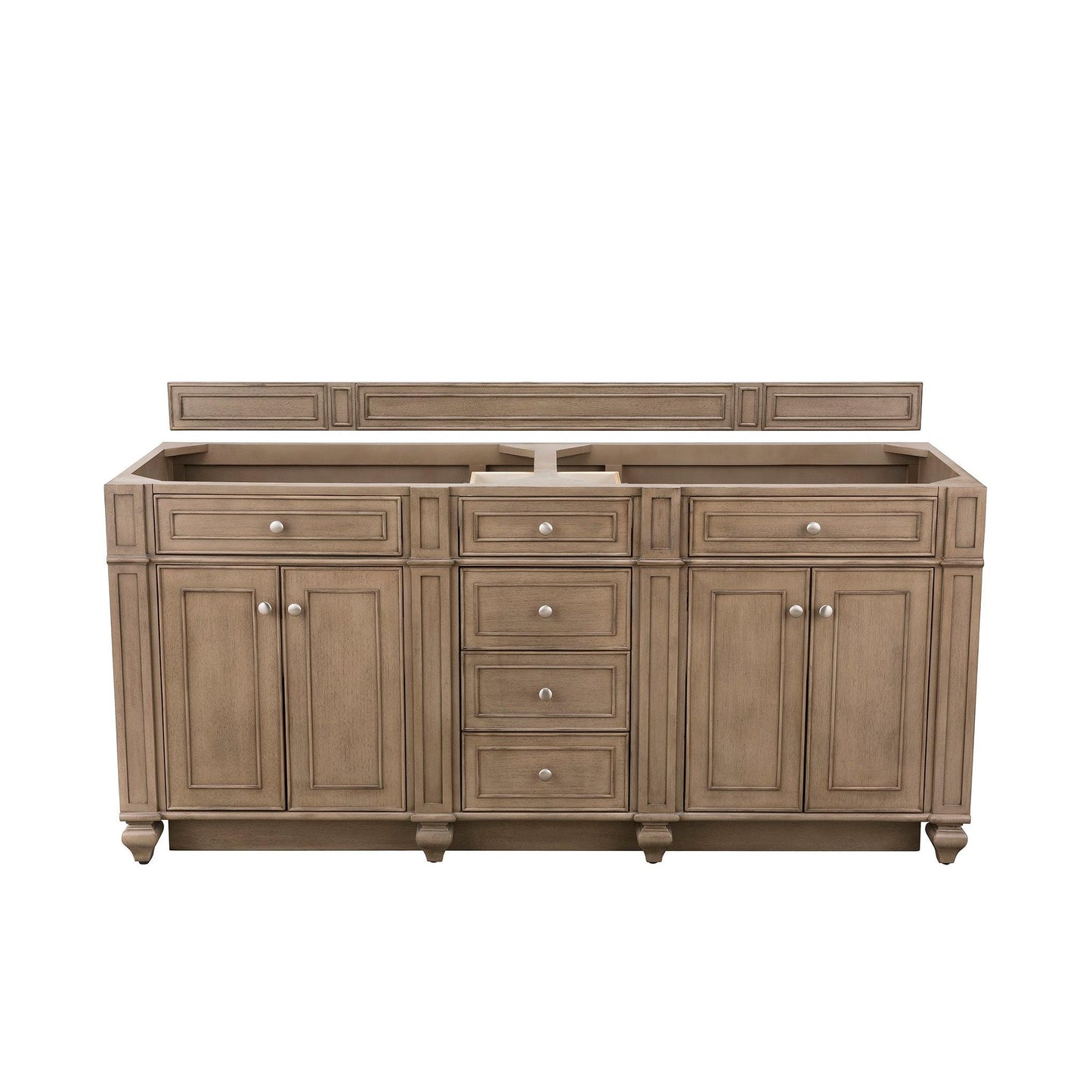James Martin Vanities Bristol 72" Whitewashed Walnut Double Vanity Cabinet