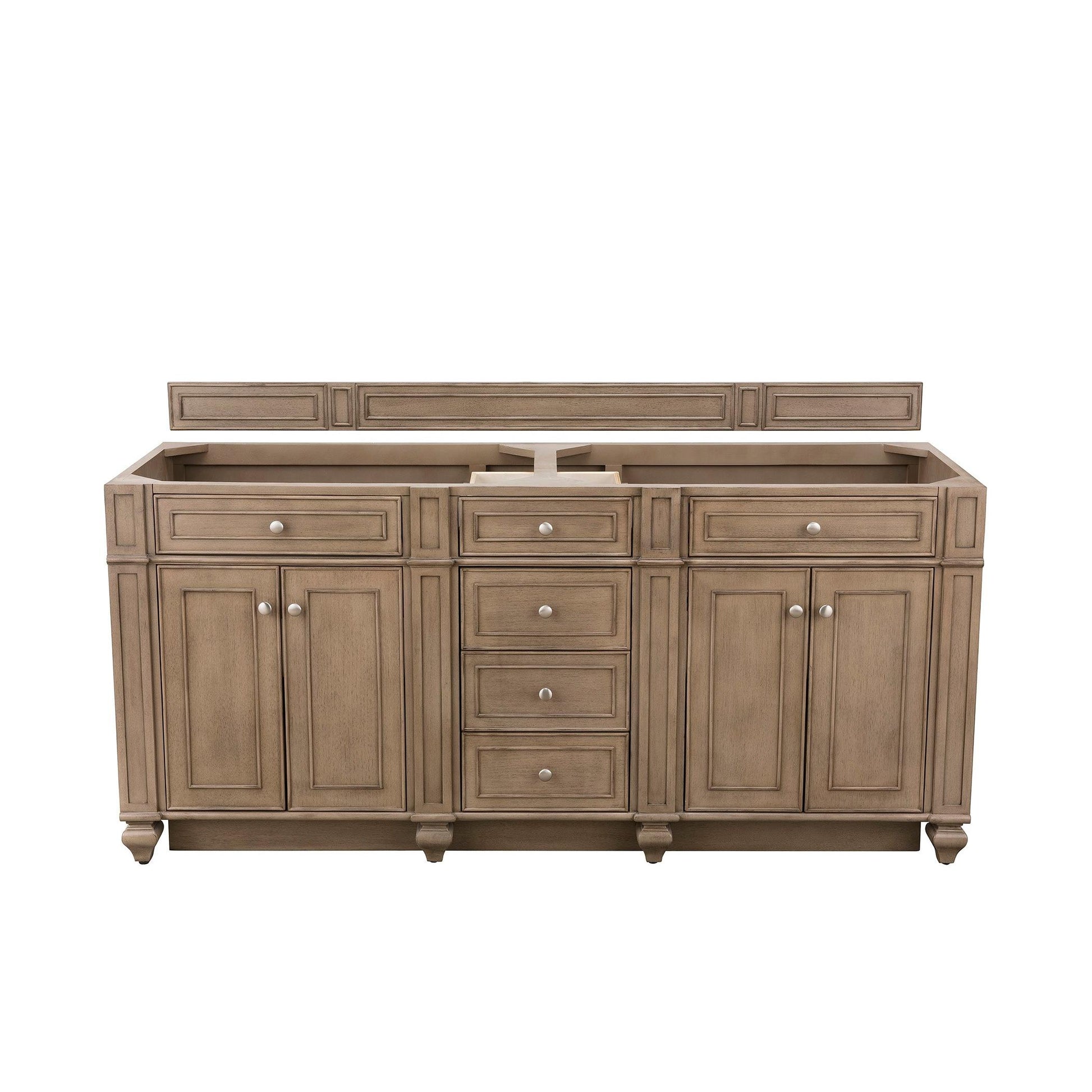 James Martin Vanities Bristol 72" Whitewashed Walnut Double Vanity Cabinet