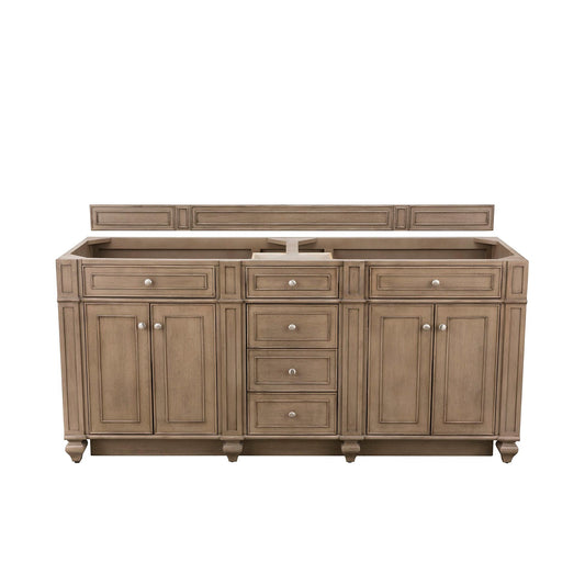 James Martin Vanities Bristol 72" Whitewashed Walnut Double Vanity Cabinet