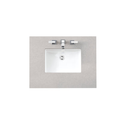 James Martin Vanities Brittany 30" Bright White Single Vanity With 3 cm Eternal Serena Quartz Top