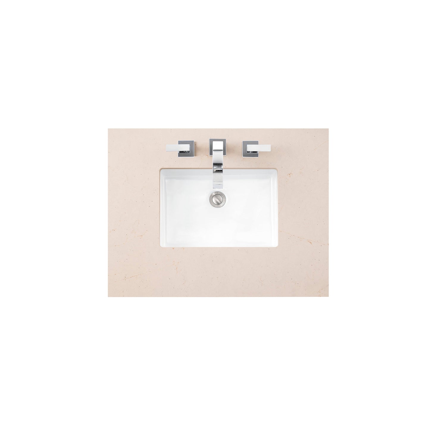 James Martin Vanities Brittany 30" Bright White Single Vanity With 3cm Eternal Marfil Quartz Top