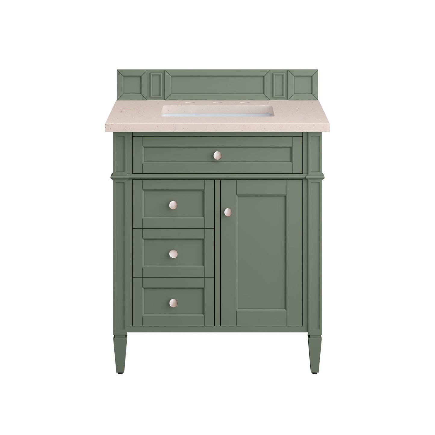 James Martin Vanities Brittany 30" Smokey Celadon Single Vanity With 3cm Eternal Marfil Top