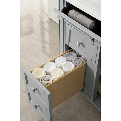 James Martin Vanities Brittany 30" Urban Gray Single Vanity With 3cm Arctic Fall Solid Surface Top
