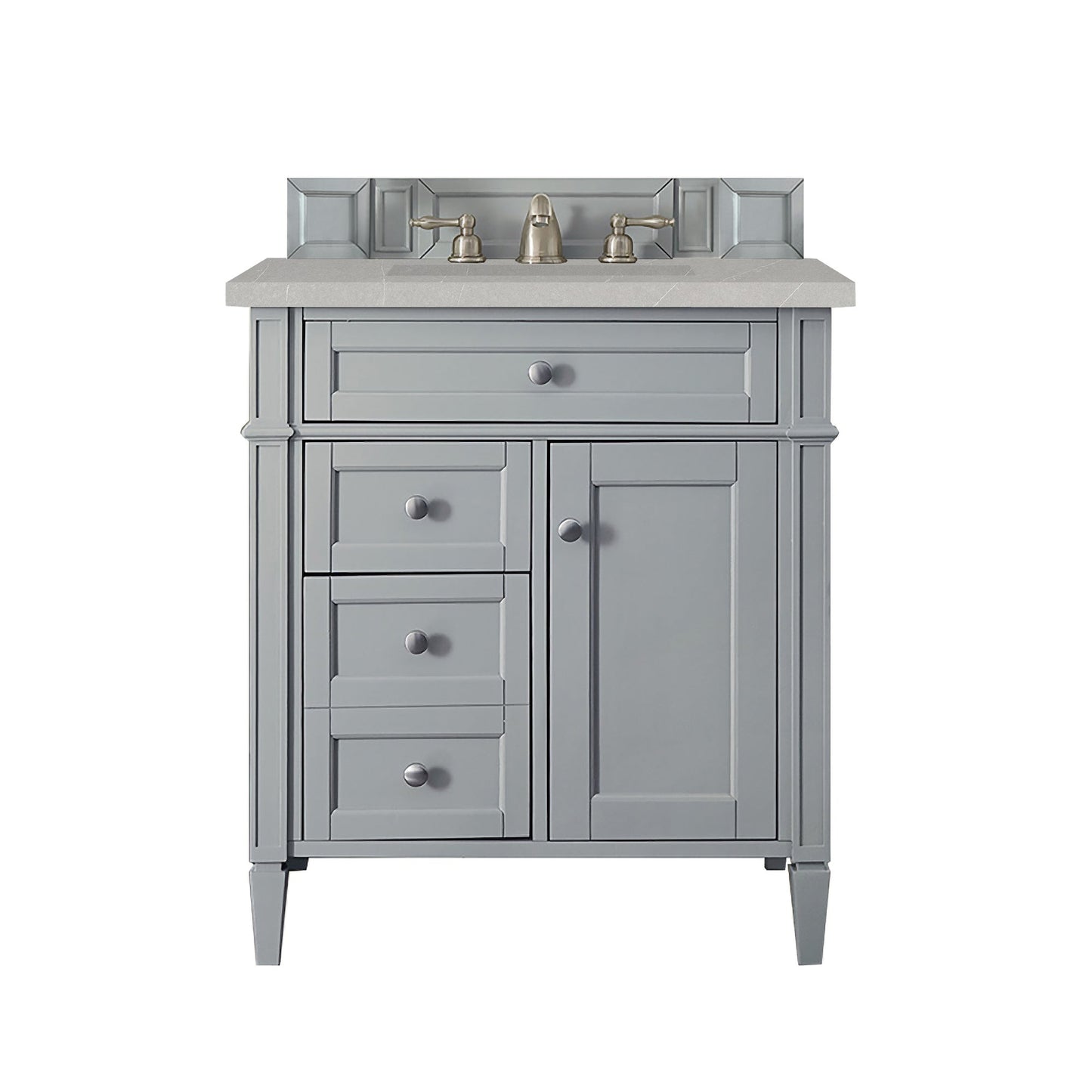 James Martin Vanities Brittany 30" Urban Gray Single Vanity With 3cm Eternal Serena Quartz Top