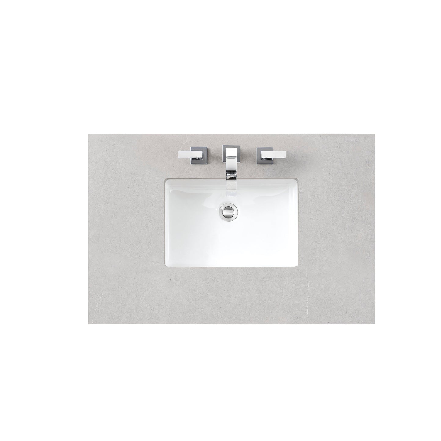 James Martin Vanities Brittany 36" Bright White Single Vanity With 3cm Eternal Serena Quartz Top