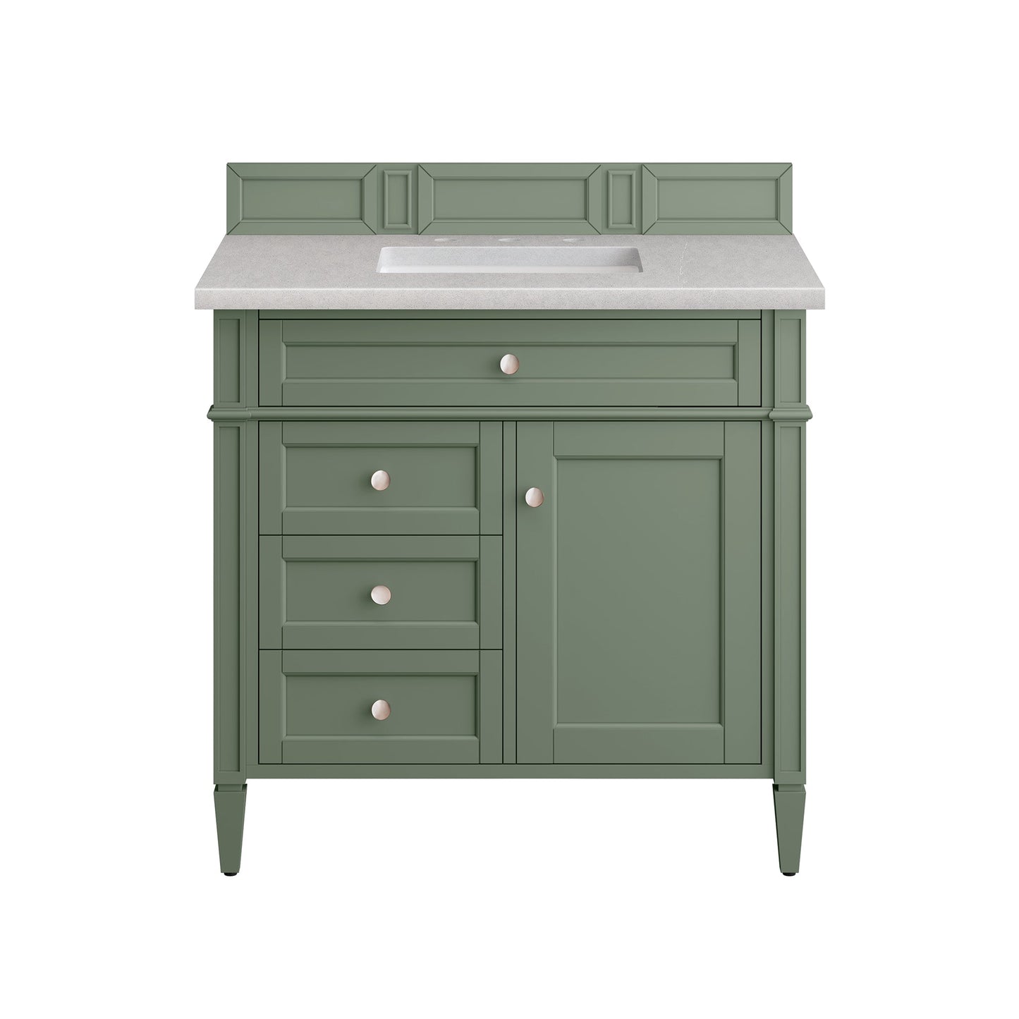 James Martin Vanities Brittany 36" Smokey Celadon Single Vanity With 3cm Eternal Serena Top