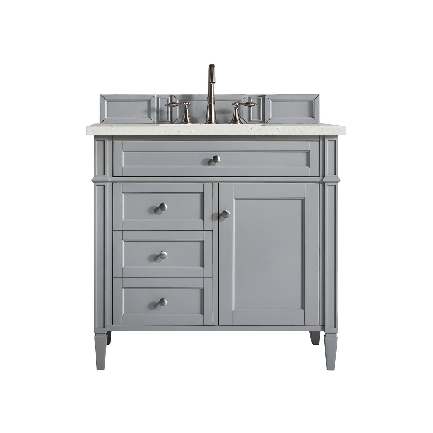 James Martin Vanities Brittany 36" Urban Gray Single Vanity With 3 cm Lime Delight Quartz Top