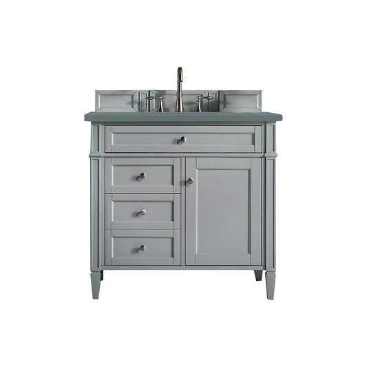 James Martin Vanities Brittany 36" Urban Gray Single Vanity With 3cm Cala Blue Quartz Top