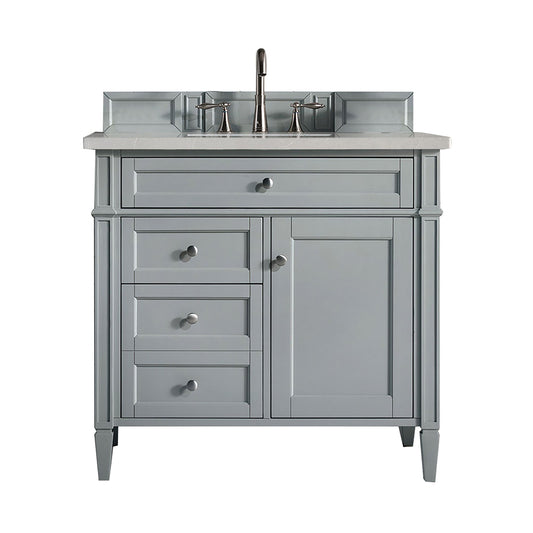 James Martin Vanities Brittany 36" Urban Gray Single Vanity With 3cm Eternal Serena Quartz Top