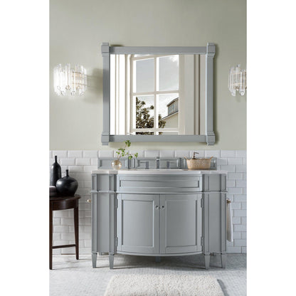 James Martin Vanities Brittany 46" Urban Gray Single Vanity With 3cm Arctic Fall Solid Surface Top