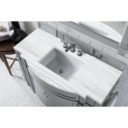 James Martin Vanities Brittany 46" Urban Gray Single Vanity With 3cm Arctic Fall Solid Surface Top