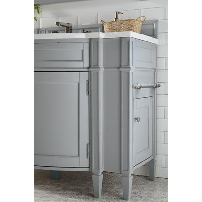 James Martin Vanities Brittany 46" Urban Gray Single Vanity With 3cm Arctic Fall Solid Surface Top