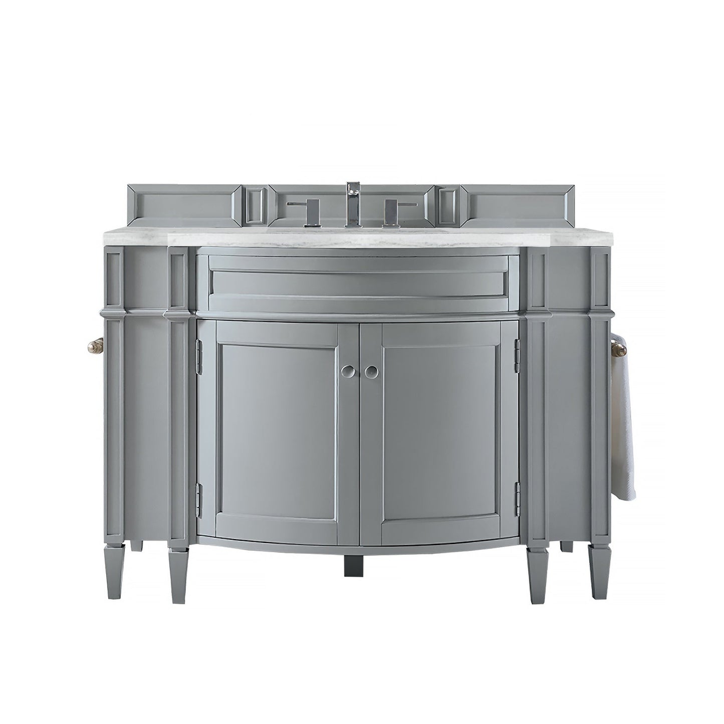 James Martin Vanities Brittany 46" Urban Gray Single Vanity With 3cm Arctic Fall Solid Surface Top