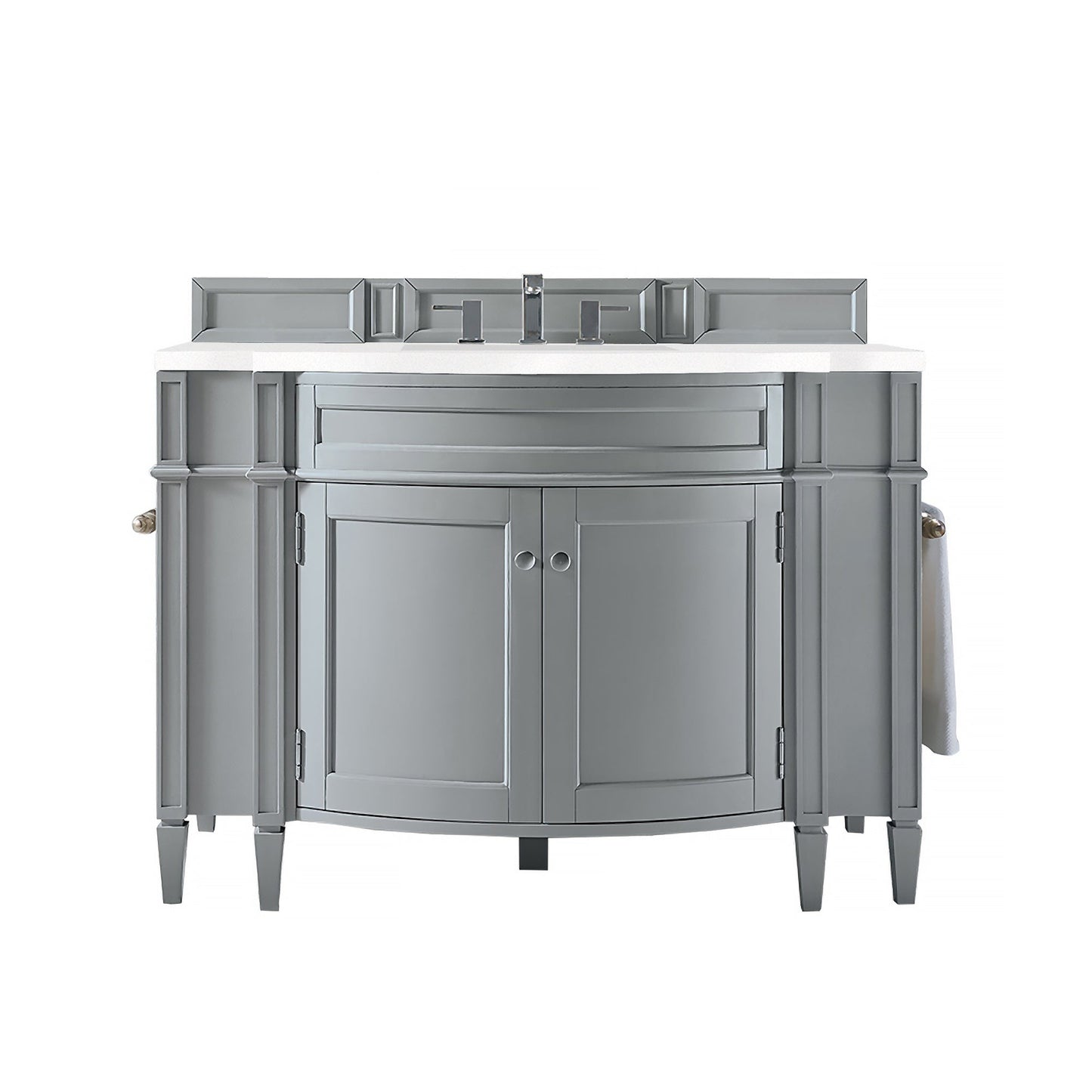 James Martin Vanities Brittany 46" Urban Gray Single Vanity With 3cm Classic White Quartz Top