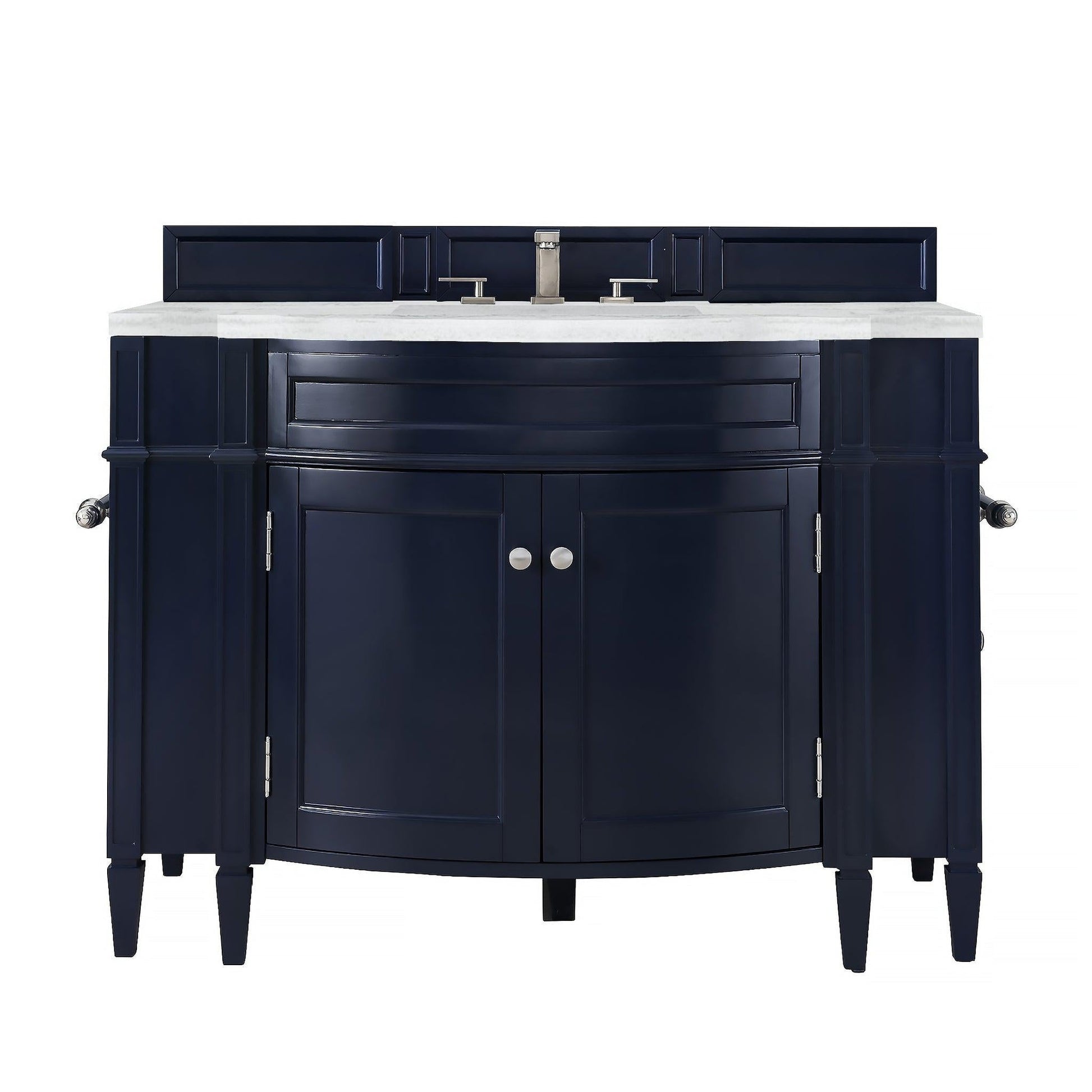 James Martin Vanities Brittany 46" Victory Blue Single Vanity With 3cm Arctic Fall Solid Surface Top