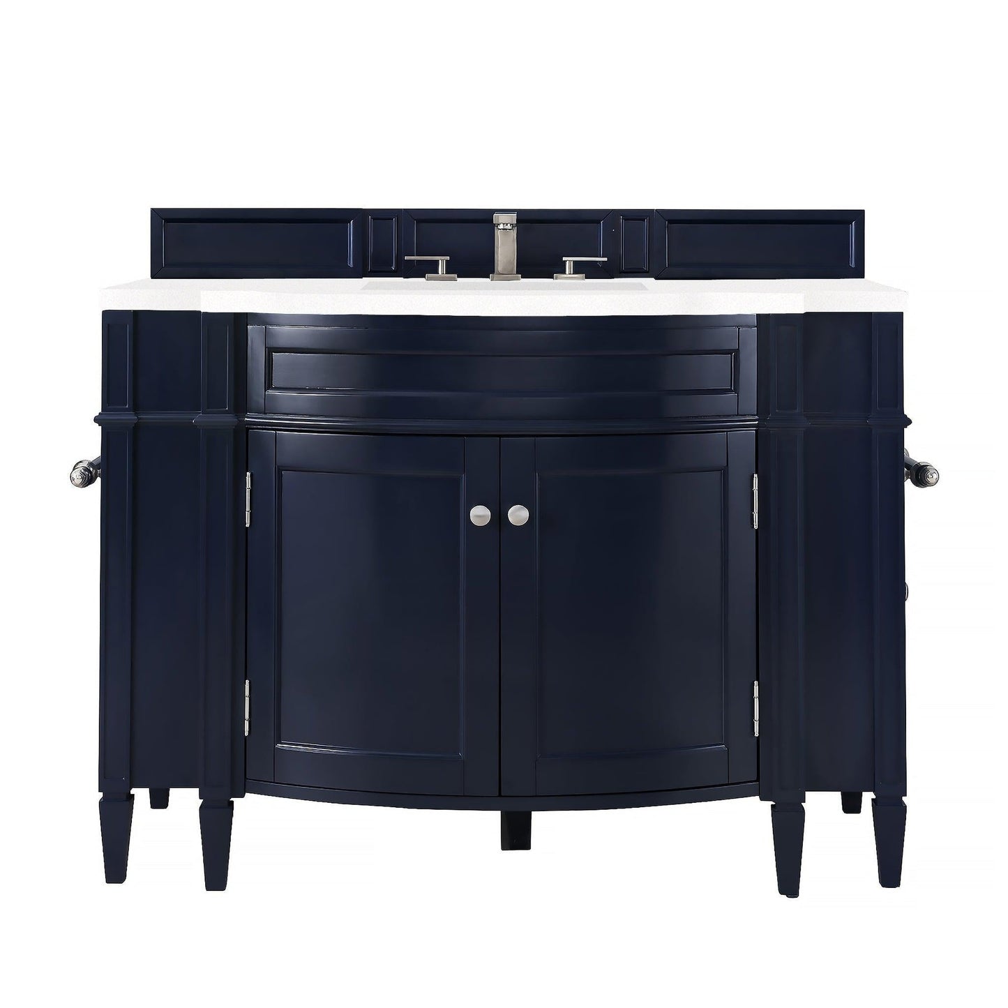 James Martin Vanities Brittany 46" Victory Blue Single Vanity With 3cm Classic White Quartz Top