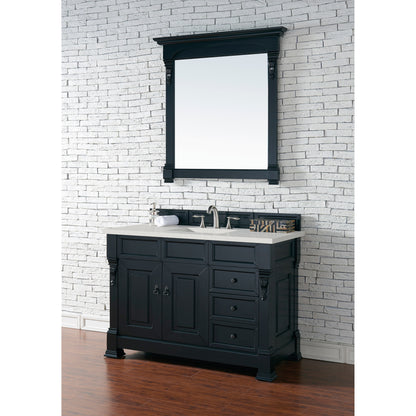 James Martin Vanities Brittany 48" Antique Black Single Vanity With 3 cm Lime Delight Quartz Top