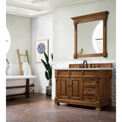 James Martin Vanities Brittany 48" Country Oak Single Vanity With 3 cm Lime Delight Quartz Top