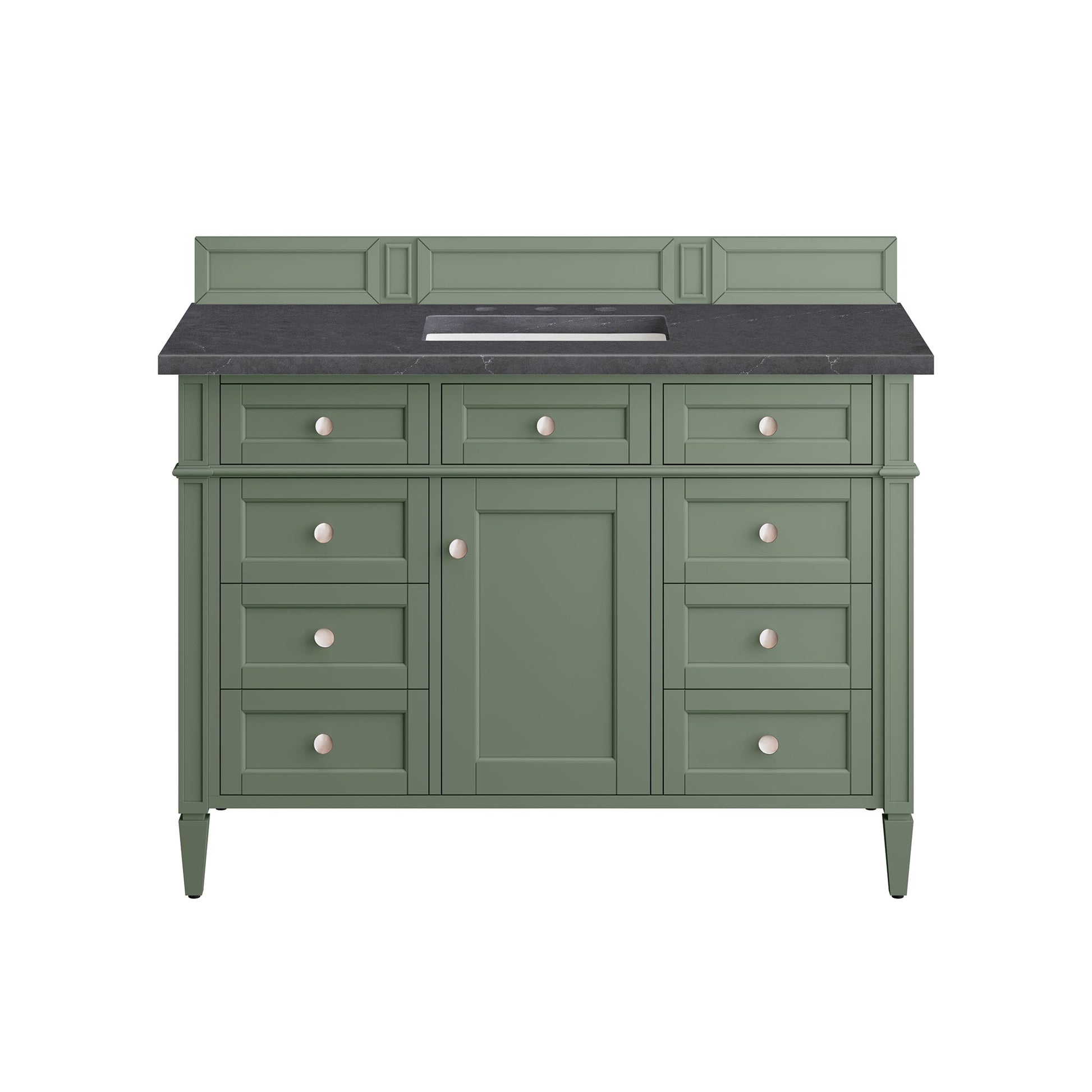 James Martin Vanities Brittany 48" Smokey Celadon Single Vanity With 3cm Charcoal Soapstone Top