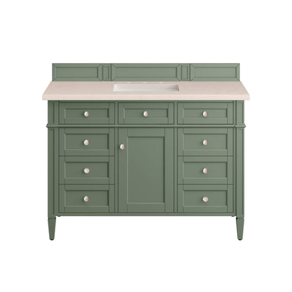 James Martin Vanities Brittany 48" Smokey Celadon Single Vanity With 3cm Eternal Marfil Top